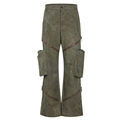 Προσαρμοσμένα παντελόνια Mens Casual Cargo Pants Cotton Zipper πλυμένο παντελόνι δημοφιλές1