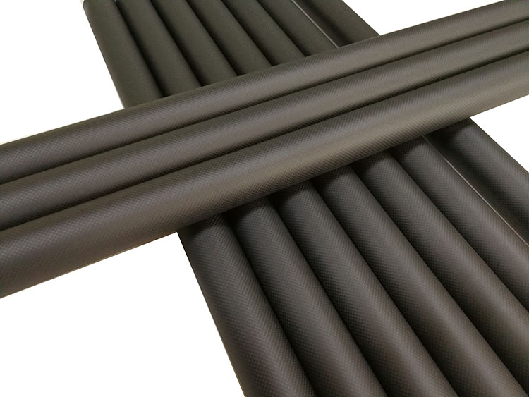 Hochfestige benutzerdefinierte Dimension rund einfachen Matt 3k Vollzarbi -Faserrohrpreis1