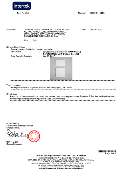 Bs5852 British Standard Fire Test Certificate