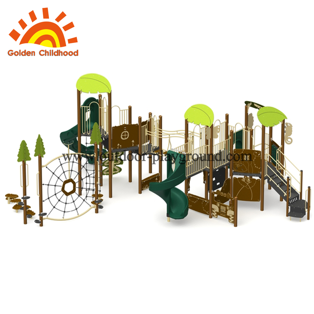 green lovely outdoor play structure