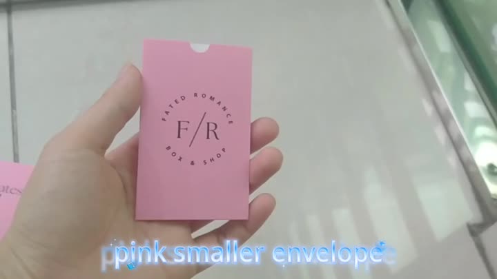 pink paper envelope