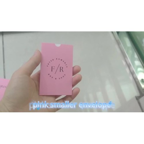 pink paper envelope