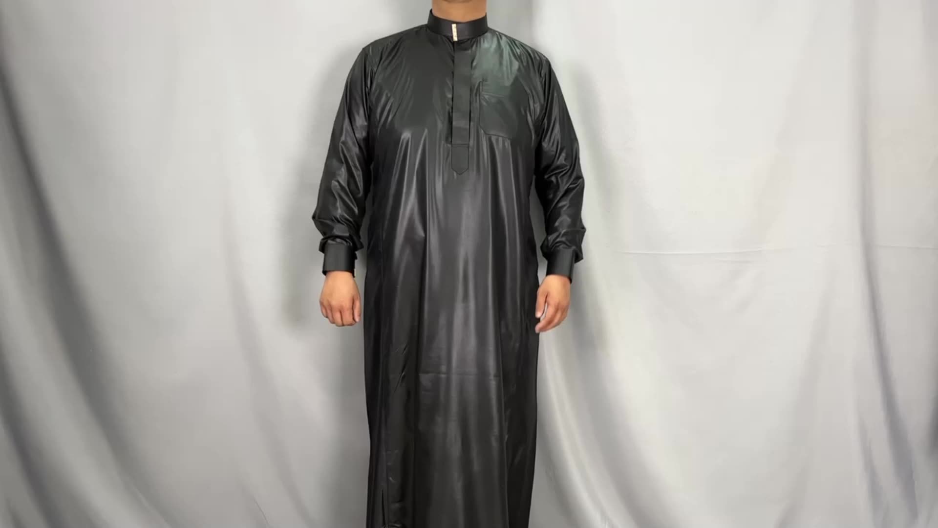 Abito islamico originale a manica lunga a maniche lunghe da daffah kaftan jubah abaya jalabya ​​thobe arabo thobe abiti musulmani per eid1