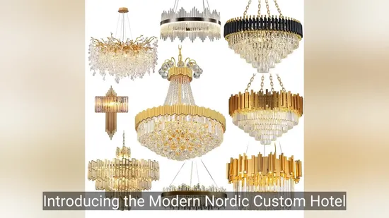 Luces de lámpara de cristal de brillo de hotel nórdico moderno