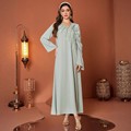 لباس خاور میانه موست عبای منجوق دوخته ترکی دبی Abaya Muslimah Jalabiya برای زنان1