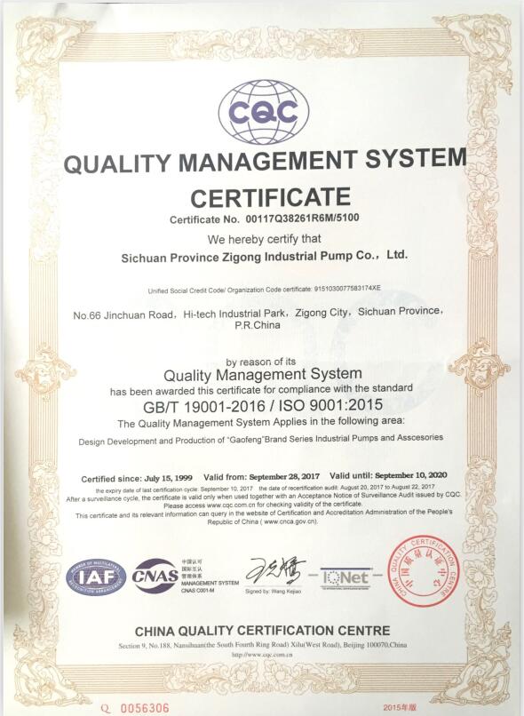 Quality management syestem 