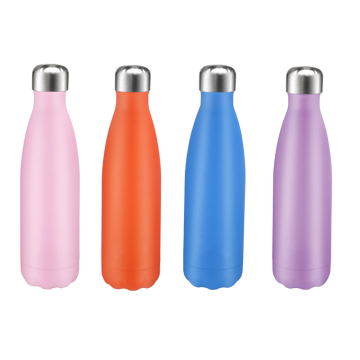 stainless steel cola shape sport water bottle