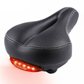 Ultra Light PU Leather Bicycle Seat with Tail Light for Mountain Bikes1