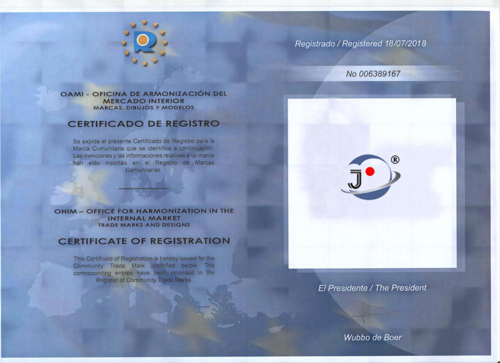 Eu trademark certificate