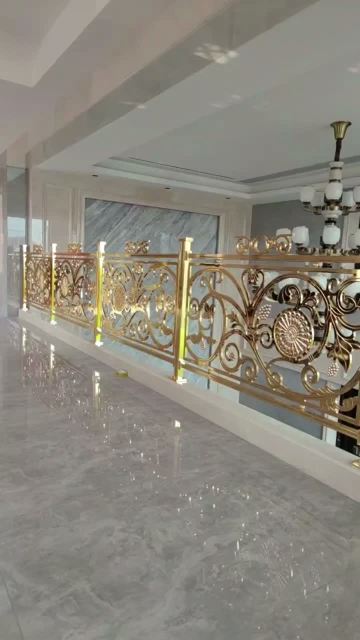 Golden indoor guardrail for decorate
