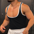 2025 High Quality Summer Men's Color Blocked Slim Fit Tank Top1