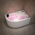 Modern Freestanding Soaking Bathtub with Whirlpool Massage and Space-Saving Design1
