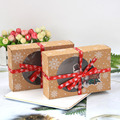 clear window Christmas cookie paper boxes gift packaging takeaway custom logo accept 24h1