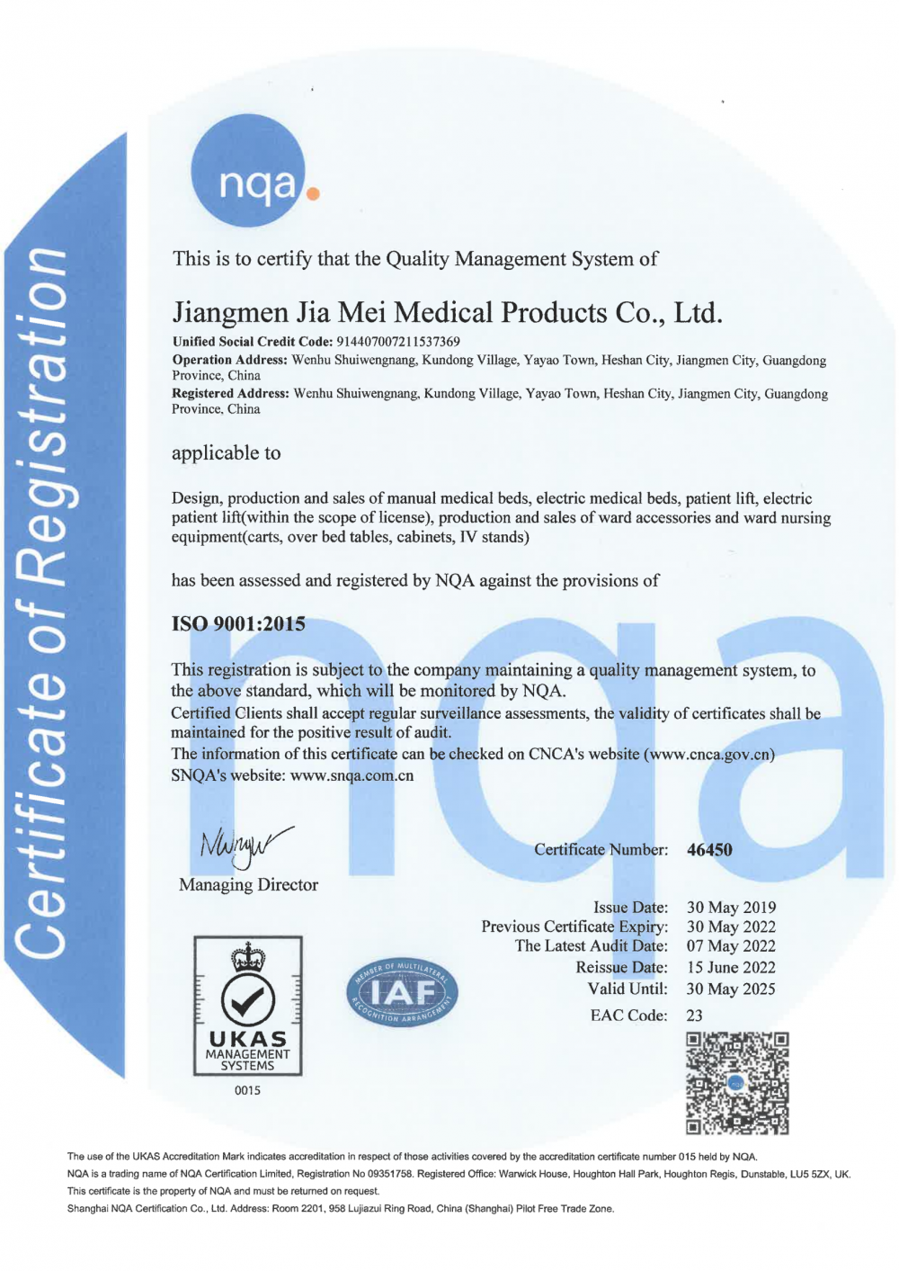 ISO 9001:2015 Certificate