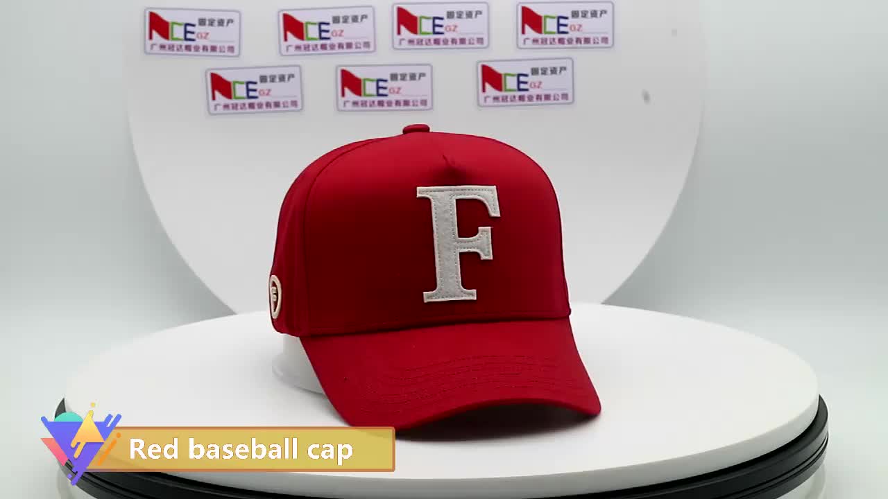 Cap di baseball rosso lettera W White Letter F Affested Patch Casual Baseball Hat1