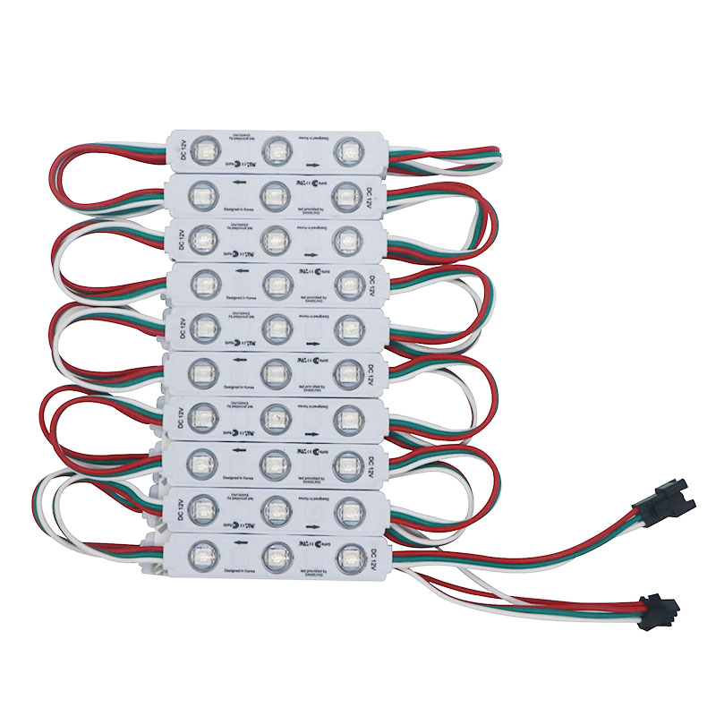 SMD 5050 3LED dream color injection lens module