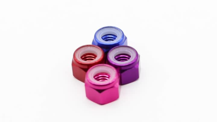 Colored nylon nut