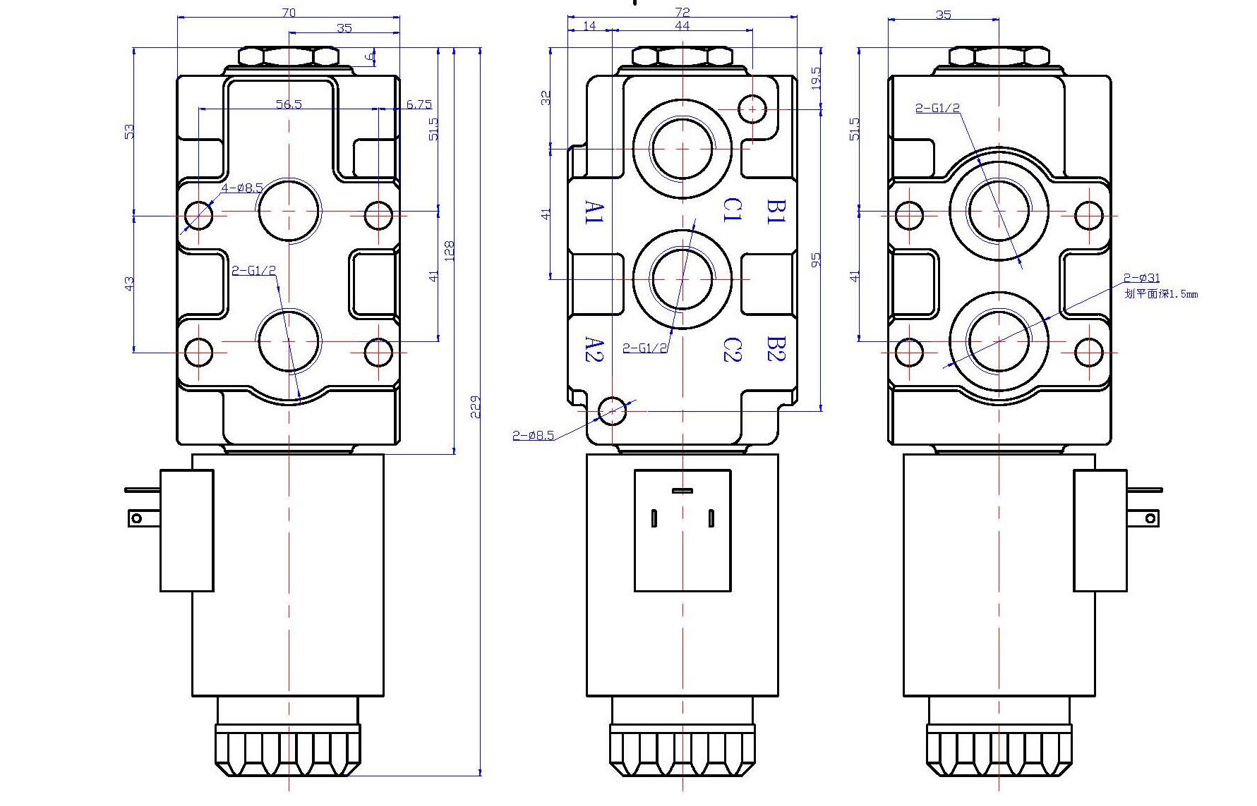 DVS90 solenoid diverter valve