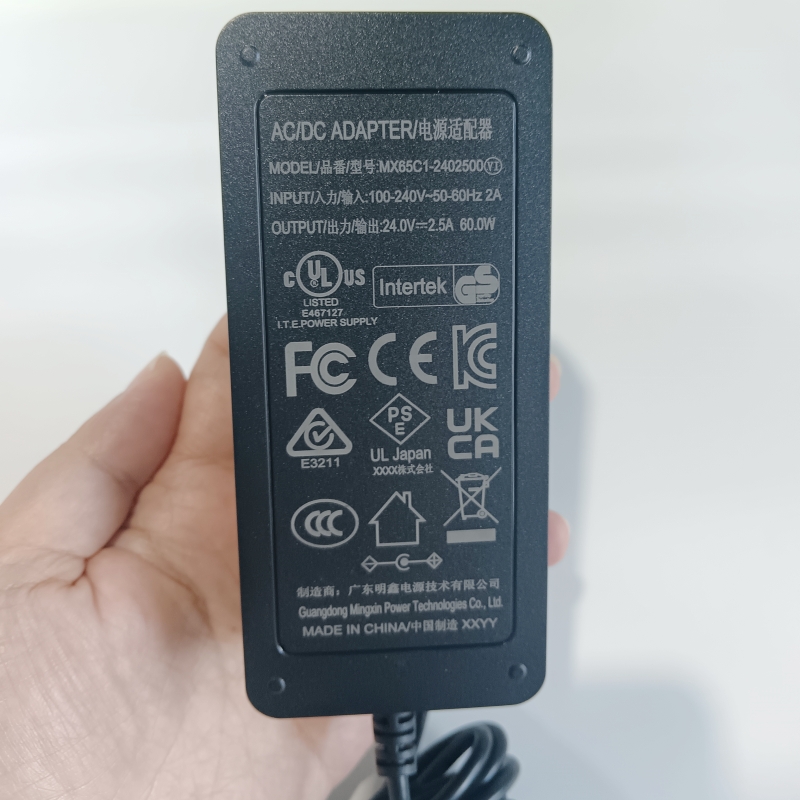 Adaptador de alimentación de escritorio de 24V 2.5A