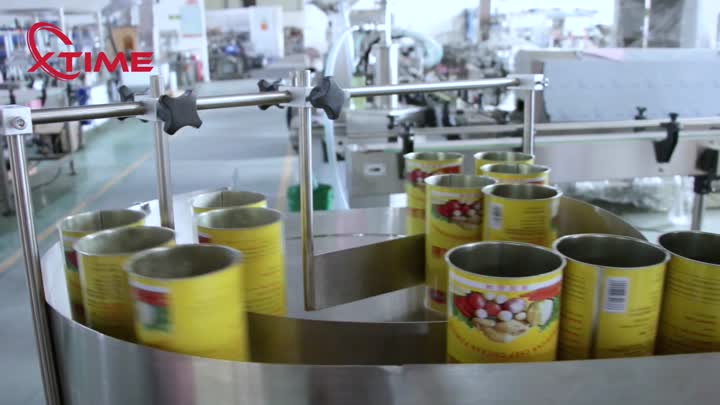 Chicken powder filling sealing coding line for metal cans