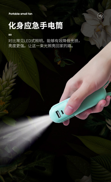 mini fan with torch