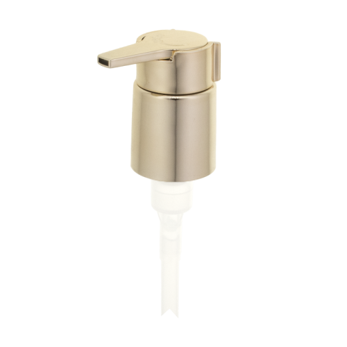 Bomba de loção dourada brilhante UV 24/410 com clipe dourado UV
