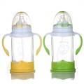 Newborn Baby Products: Explosion-Proof Glass Bottles with Handle - Factory Direct1