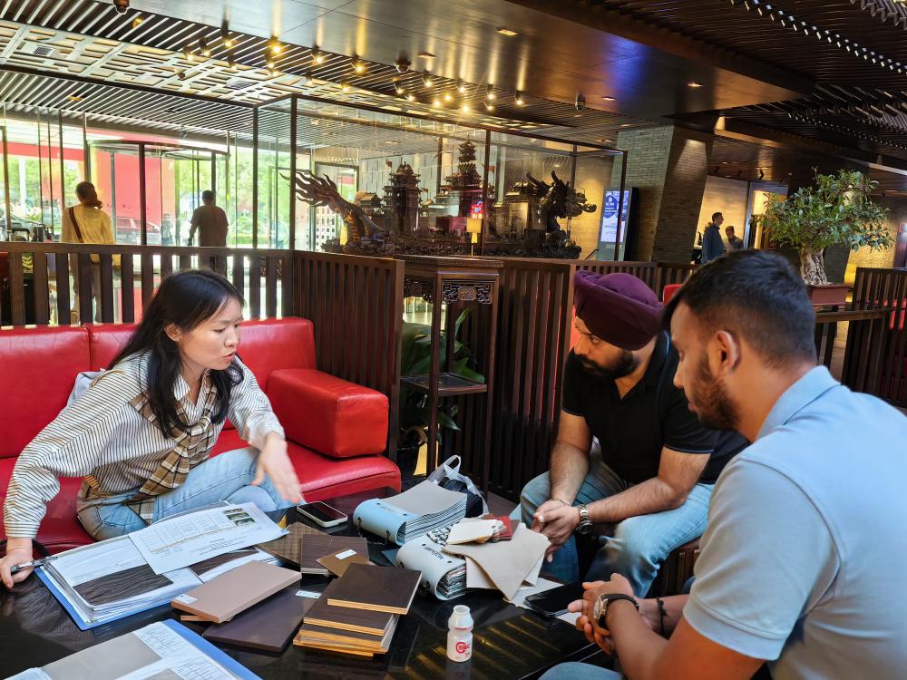 Talking with customers