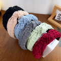 Women's Solid Color Cross Knot Wide Edge Headband Bow Hair Band1