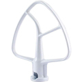 K45B White Flat Coated Beater for KitchenAid Mixer - Compatible with 4.5 Qt Tilt-Head Stand Mixers (Models: KSM150, KSM90) - Replacement Part WPW106726171