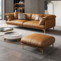 Modern Leather Sofa Sets: Soft, Comfortable & Customizable for Your Living Room1