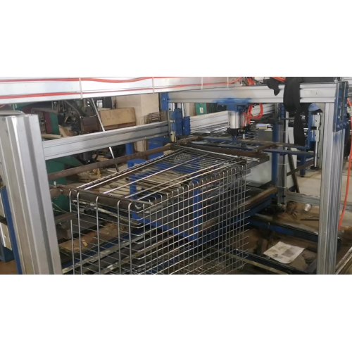 Supermarket Shopping Trolley Hand Push 4 Wheels Folding Feature Mesh Structure with Three Baskets1