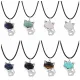 Luck Gemstone Fox Collana per le donne uomini Guarigione Energia Crystal Amuleto Amuleto Pendente di sospensione Gift