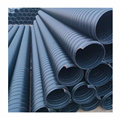 Black Large Caliber HDPE Double Wall Steel Strip Threaded Pipe1