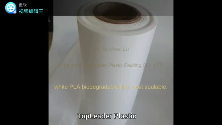 White PLA cover film, recyclable, printable