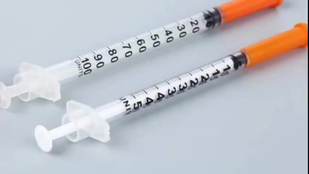 سلامة حقنة Insuline يمكن التخلص منها U100 29G 30G 31G 0.5ML 1ML محقنة الأنسولين مع الإبر 1