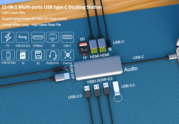 multi function docking station extender