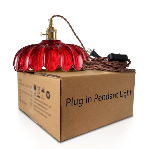 Glass Pendant Lights with Plug – Stylish and Dimmable Indoor Lighting