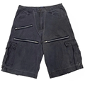 Wreet Wear High Justom Custom Mens Zipper 100% Cotton Washed Denim Shorts Men1