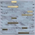 Customized Modern White Stone Look Peel and Stick Kitchen Backsplash Tiles1