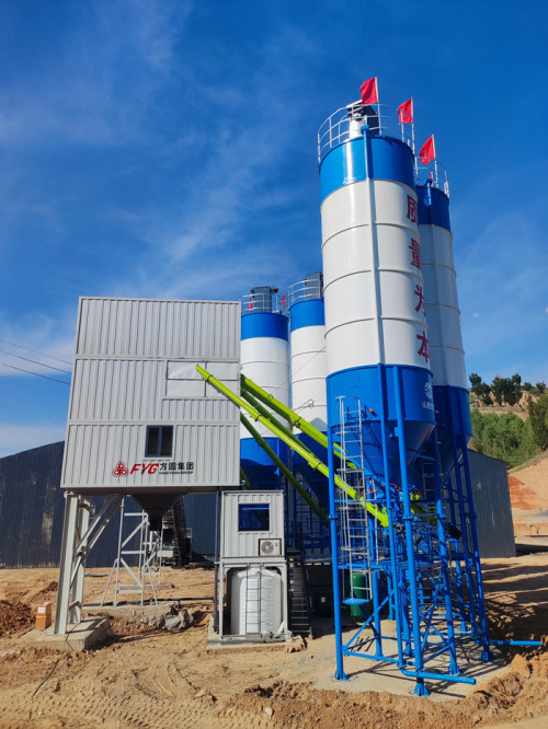 FYG HZS180 modular mixing plants support  the construction of the S247 provincial road