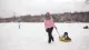 Niños el anillo de esquí inflable juguete de nieve tubo de nieve