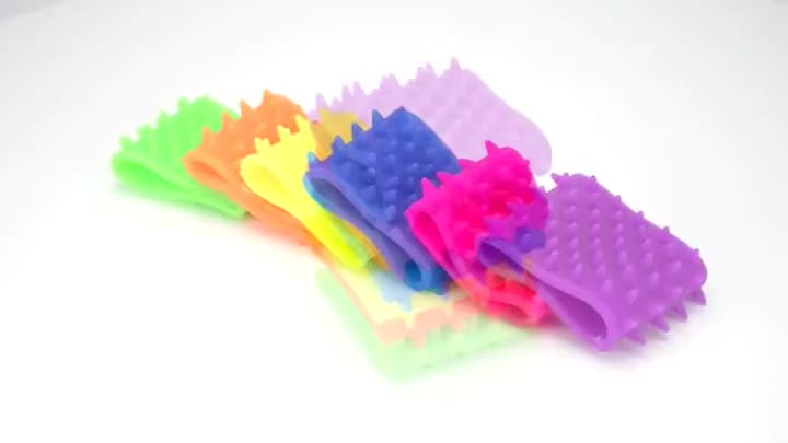 Supplies spéciales Bracelets de bande floue sensoriel pour enfants, 6 packs, jouets sensoriels portables flexibles et extensibles, touche tactile en silicone, bracelets brillants et colorés _ Santé et ménage