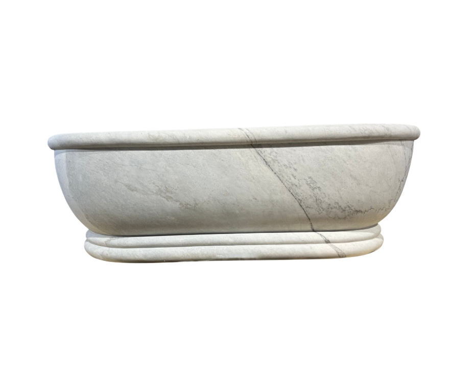 Elegant Handcrafted Marble Bathtub with Custom Design for Unique Bathroom Style