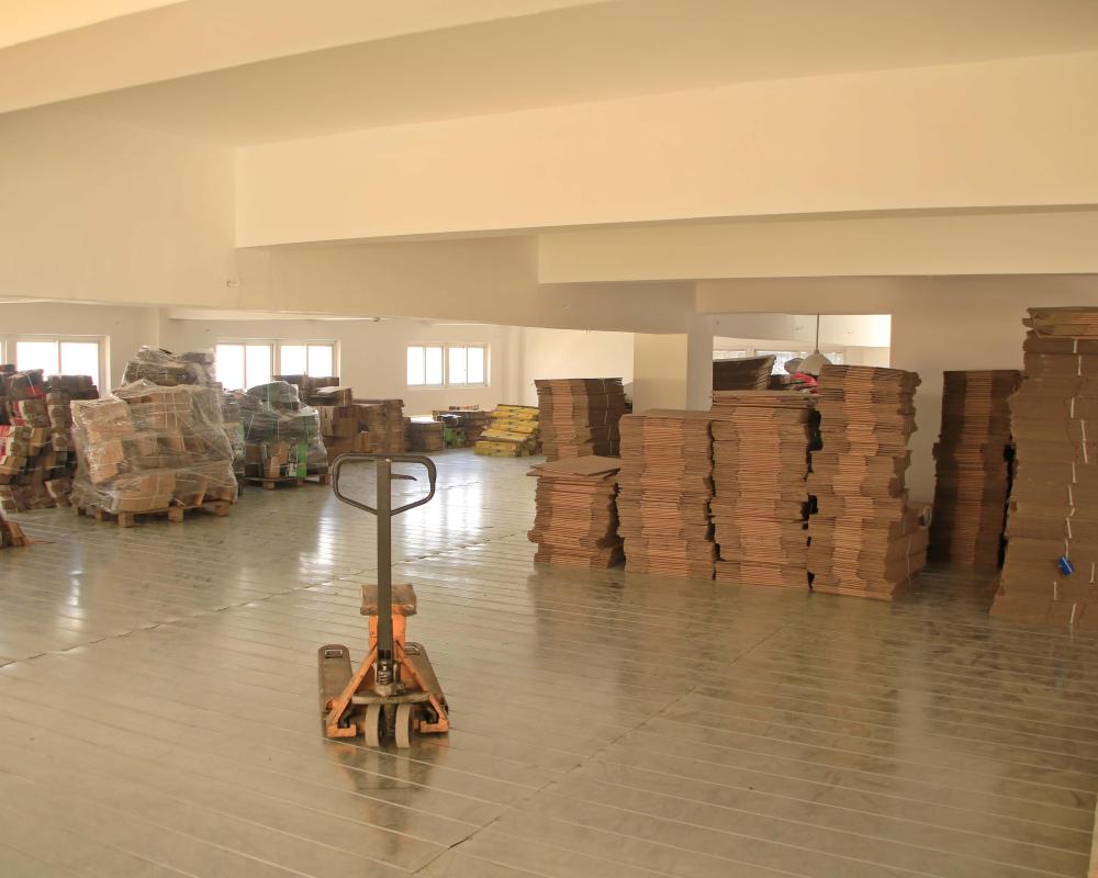 Carton storage area