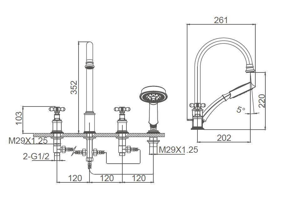 Mono Bath Shower Mixer