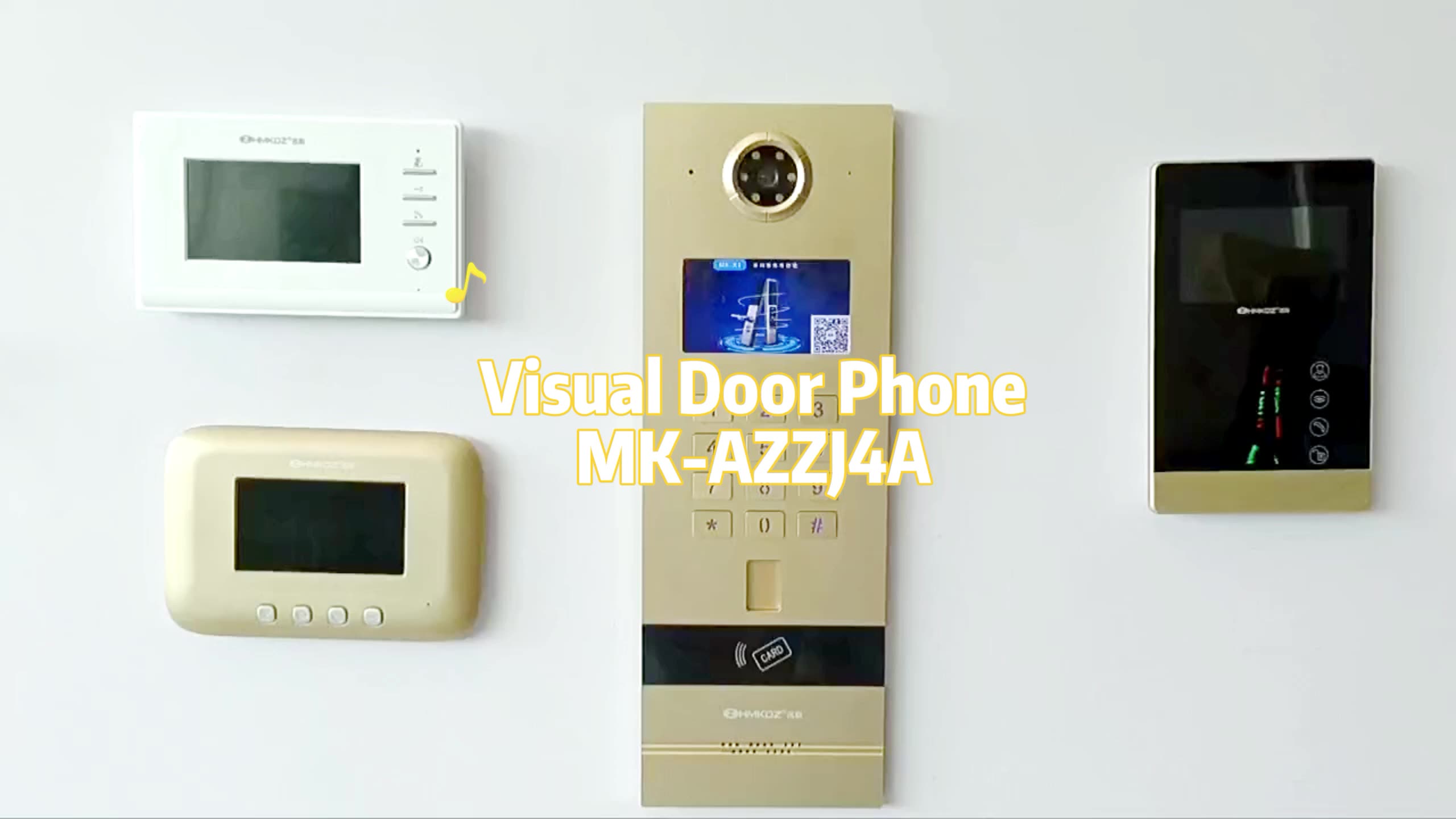 Video Door Phone 4.3 pulgadas Monitor con la cámara de timbre Wired Sistema de seguridad de apartamentos de video de video1