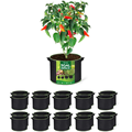 Bolsas de cultivo de 1-400gallon personalizadas, macetas de tela de macetas reforzadas para jardinería bolsas de cultivo de servicio pesado negros1