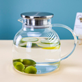 Heat-Resistant 1300ml Glass Water Pitcher with Lid for Hot and Cold Beverages1
