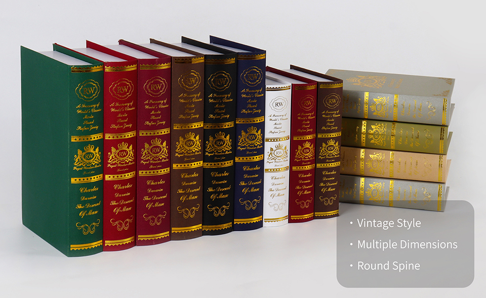 Classical decorated books of different sizes